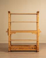 Brutalist Dutch Oak Bookcase w/ Peg Joinery, 1970's