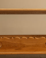 Brutalist Dutch Oak Bookcase w/ Peg Joinery, 1970's