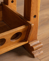 Brutalist Dutch Oak Bookcase w/ Peg Joinery, 1970's