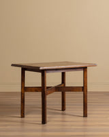 Dutch Oak Cross Base Accent Table, 1950's