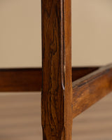 Dutch Oak Cross Base Accent Table, 1950's