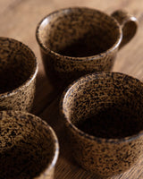 11pc Speckled Stoneware Tea Set, France, 1970s - Lone Fox