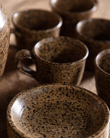 11pc Speckled Stoneware Tea Set, France, 1970s - Lone Fox