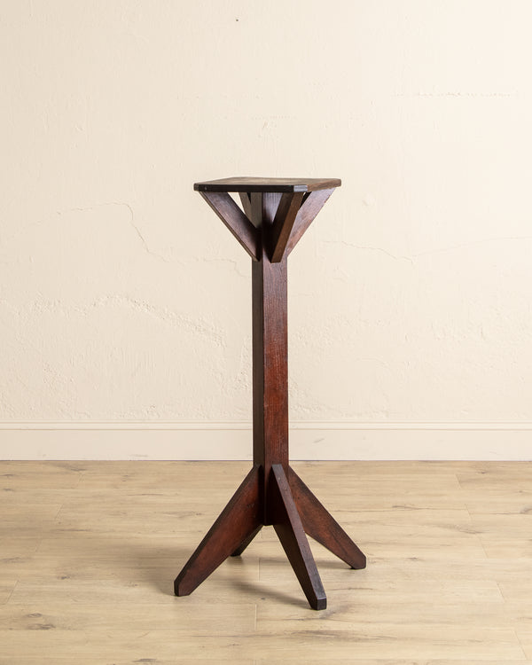 Arts & Crafts Wood Pedestal, 1930's