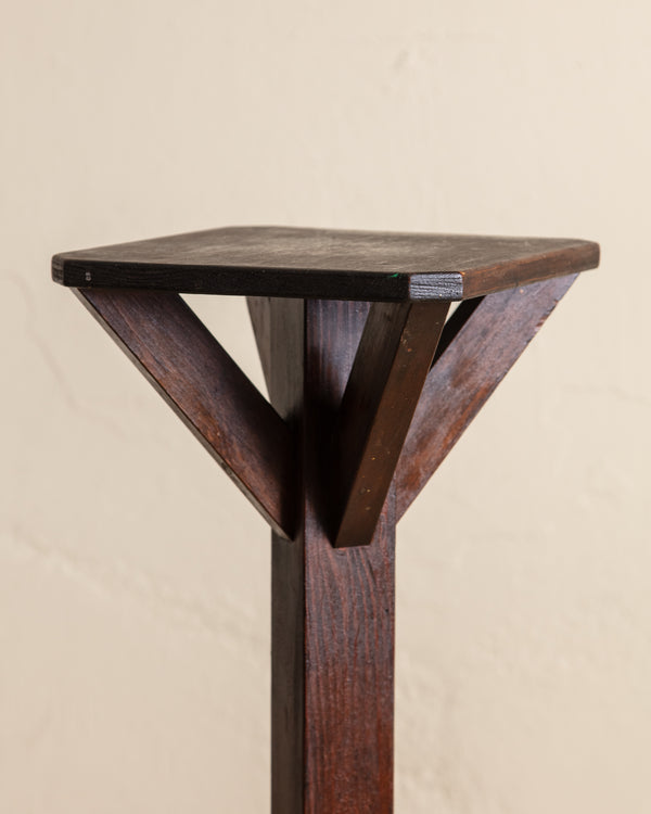 Arts & Crafts Wood Pedestal, 1930's