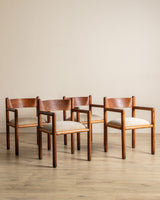 Set of 4 Acorn Chairs by Massimo Vignelli for Sunar, 1960's