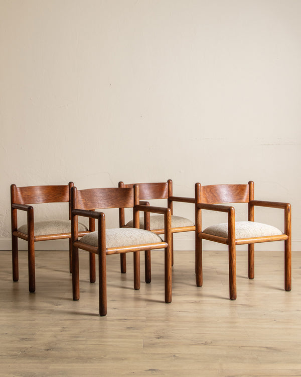 Set of 4 Acorn Chairs by Massimo Vignelli for Sunar, 1960's