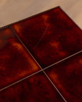 Scandinavian Turned Oak & Tile Side Table, 1940's