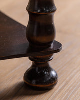 Scandinavian Turned Oak & Tile Side Table, 1940's