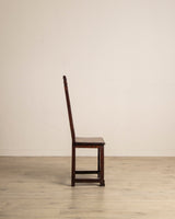 17th Century Inlaid Carved Walnut Side Chair, Italy (2 Available) - Lone Fox