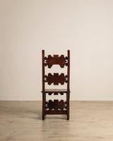 17th Century Inlaid Carved Walnut Side Chair, Italy (2 Available) - Lone Fox