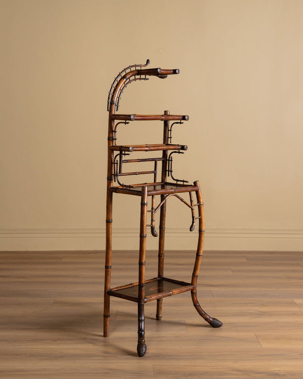 Chinese Bamboo Hall Table, 19th Century