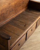 18th Century Large Dutch Oak Settle Bench - Lone Fox