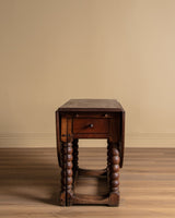 18th Century Red Oak Gate Leg Bobbin Leg Table, Denmark - Lone Fox