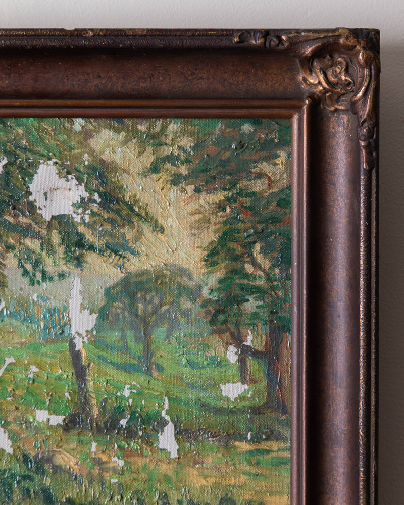 1916 Walter Barron Currier "New Hampshire Meadow" Oil Painting - Lone Fox