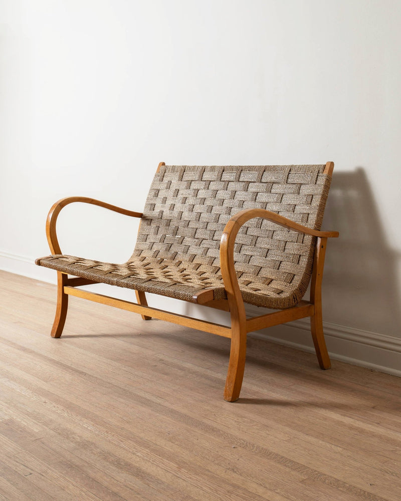 1920's Bentwood & Woven Rope Sofa by Erich Dieckmann - Lone Fox