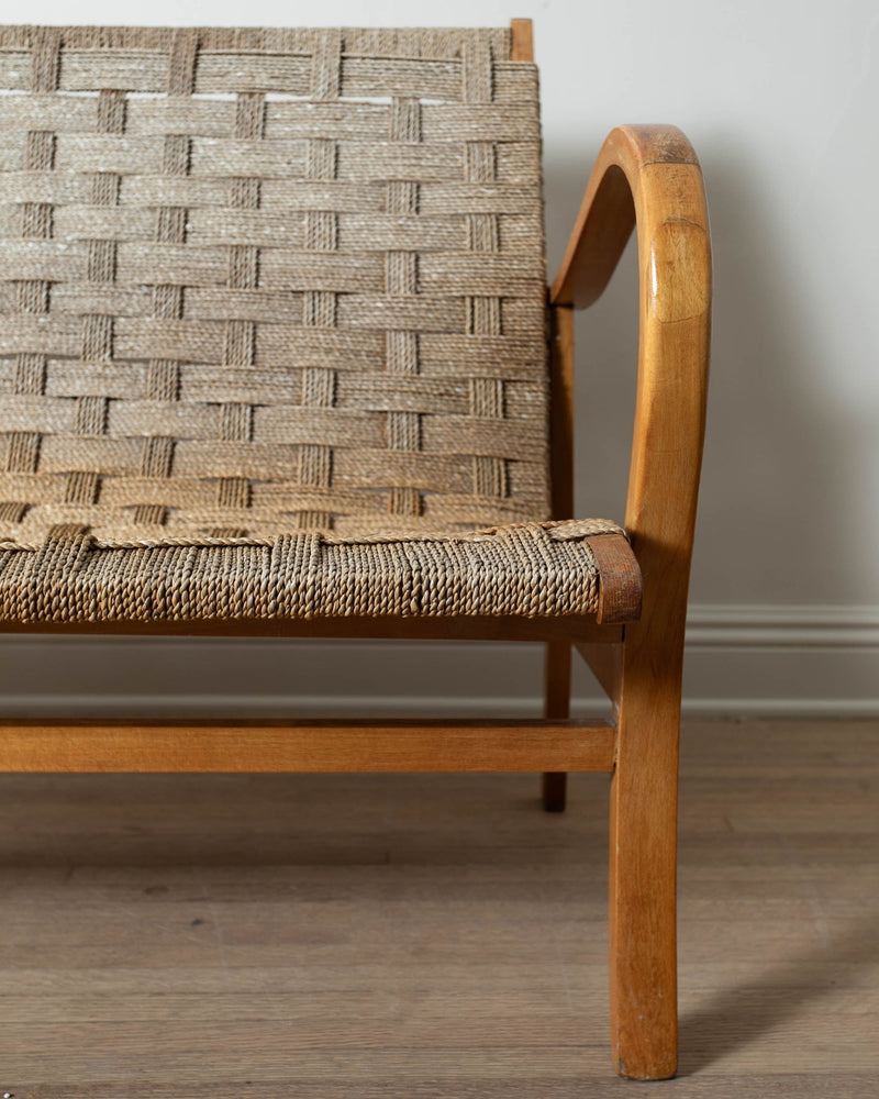 1920's Bentwood & Woven Rope Sofa by Erich Dieckmann - Lone Fox