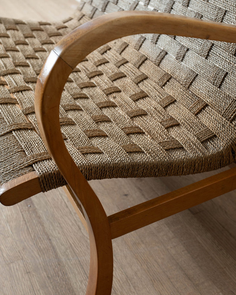 1920's Bentwood & Woven Rope Sofa by Erich Dieckmann - Lone Fox