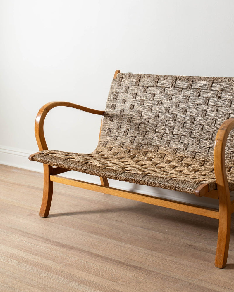 1920's Bentwood & Woven Rope Sofa by Erich Dieckmann - Lone Fox