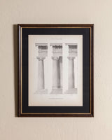 19th - century architectural lithograph 1 in Dark Wood & Gilt Frame - Lone Fox