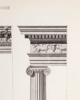 19th - century architectural lithograph 2 in Dark Wood & Gilt Frame - Lone Fox