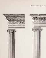 19th - century architectural lithograph 2 in Dark Wood & Gilt Frame - Lone Fox