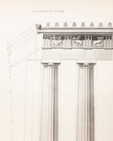 19th - century architectural lithograph 3 in Dark Wood & Gilt Frame - Lone Fox