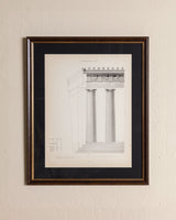 19th - century architectural lithograph 3 in Dark Wood & Gilt Frame - Lone Fox