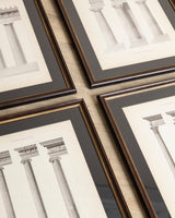 19th - century architectural lithograph 4 in Dark Wood & Gilt Frame - Lone Fox