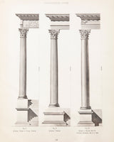 19th - century architectural lithograph 4 in Dark Wood & Gilt Frame - Lone Fox