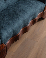 19th Century Biedermeier Mahogany Sofa in Brushed Ocean Wool - Lone Fox