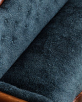 19th Century Biedermeier Mahogany Sofa in Brushed Ocean Wool - Lone Fox