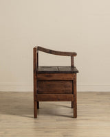 19th Century Box Chair w/ Cabinet Door - Lone Fox