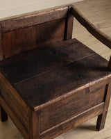 19th Century Box Chair w/ Cabinet Door - Lone Fox
