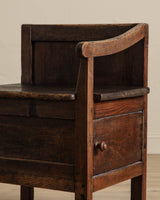 19th Century Box Chair w/ Cabinet Door - Lone Fox