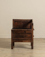 19th Century Box Chair w/ Cabinet Door - Lone Fox