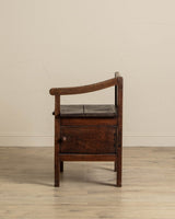 19th Century Box Chair w/ Cabinet Door - Lone Fox