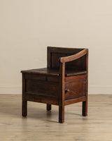 19th Century Box Chair w/ Cabinet Door - Lone Fox