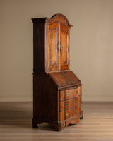 19th Century Danish Oak 2 Piece Secretary Cabinet - Lone Fox