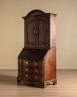 19th Century Danish Oak 2 Piece Secretary Cabinet - Lone Fox