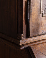 19th Century Danish Oak 2 Piece Secretary Cabinet - Lone Fox