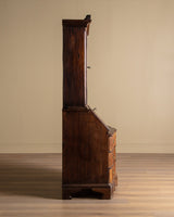 19th Century Danish Oak 2 Piece Secretary Cabinet - Lone Fox