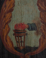 19th Century European Crest Oil Painting, Italy - Lone Fox