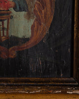 19th Century European Crest Oil Painting, Italy - Lone Fox