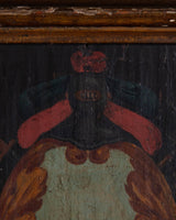 19th Century European Crest Oil Painting, Italy - Lone Fox