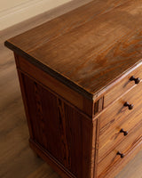 19th Century Four Drawer Pitch Pine Dresser, France - Lone Fox