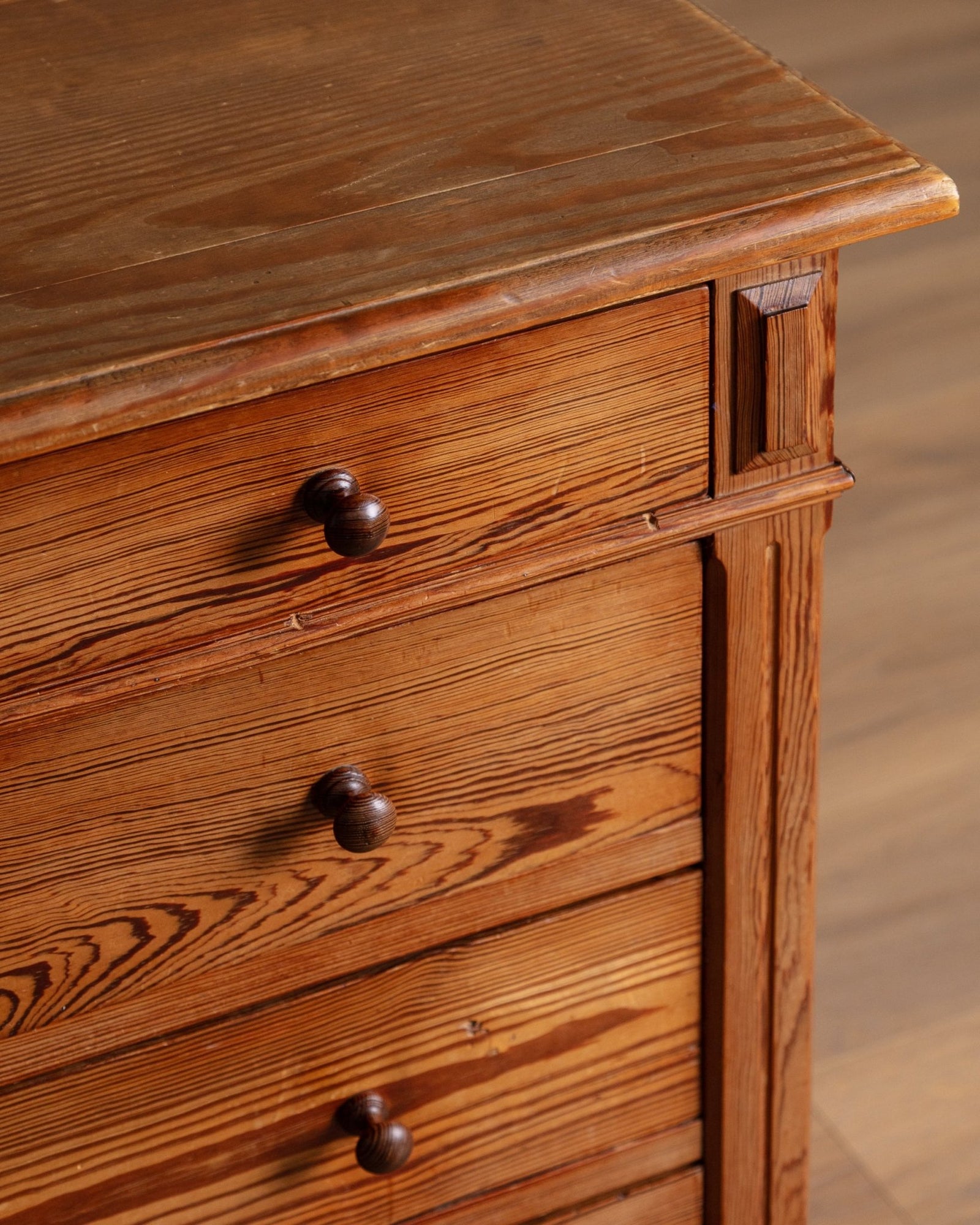 19th Century Four Drawer Pitch Pine Dresser, France – Lone Fox