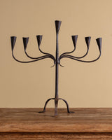 19th Century French Wrought Iron Seven-Arm Candelabra - Lone Fox