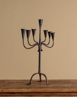 19th Century French Wrought Iron Seven-Arm Candelabra - Lone Fox