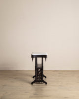 19th Century Gothic Rosewood & Marble Side Tables, France (2 Available) - Lone Fox
